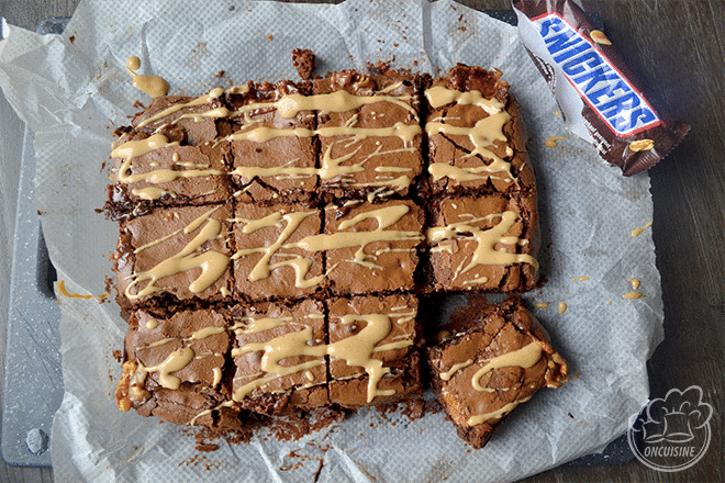 Brownies fondant aux Snickers