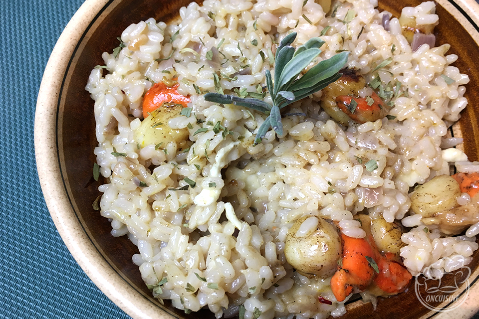 Risotto de noix de St Jacques et safran