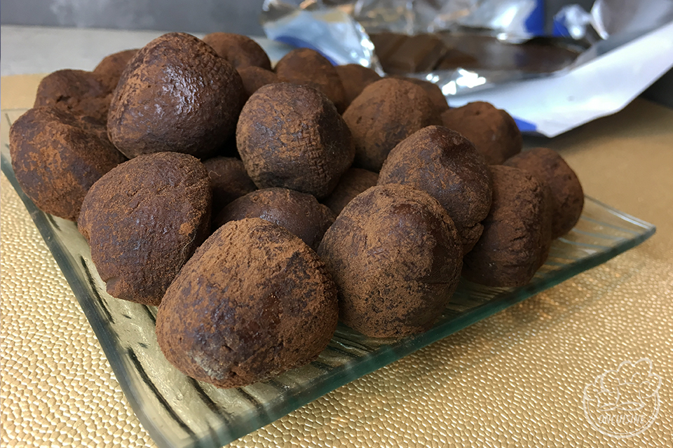 Truffes chocolat au lait praliné